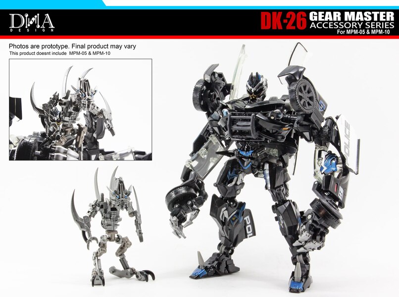 DNA Design DK 26 Upgrade Kit For MPM 05 Barricade & MPM 10 Starscream  (5 of 7)